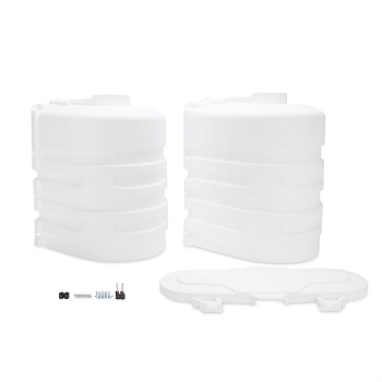 Camco 50503 Propane Tank Cover, For Dual 20 lb Tanks While Mounted - White