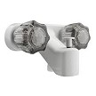 Dura Faucet Single Piece 4 Inch Wall Mount White 