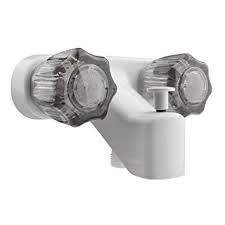Dura Faucet Single Piece 4 Inch Wall Mount White 
