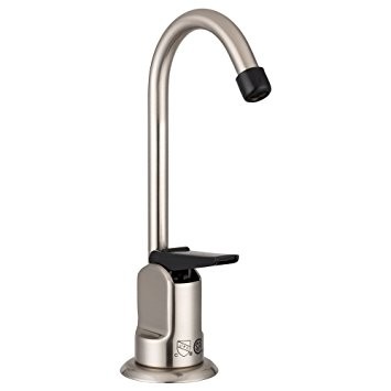 Dura Faucet (DF-DF350-SN) RV Drinking Faucet - 6" Tall Spout Satin Nickel 