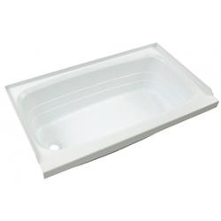 Lippert 209673 Standard Tub 24 Inch x 40 Inch Left Hand Drain White ABS 