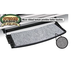 Outrigger Radius RV Step Rug-Stone Gray 