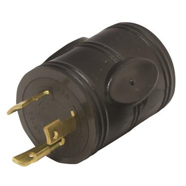 Power Cord Adapter; Mighty Cord (TM); For Connecting 30 Amp Generator To 30 Amp RV Power; 3 Prong Twist Lock Male; 30 Amp; Twist Lock; Not Waterproof; Without Lighted Ends; Without Handle 