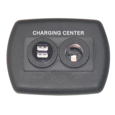 Power Port Socket For 12 Volt Charging Black With Wall Plate 