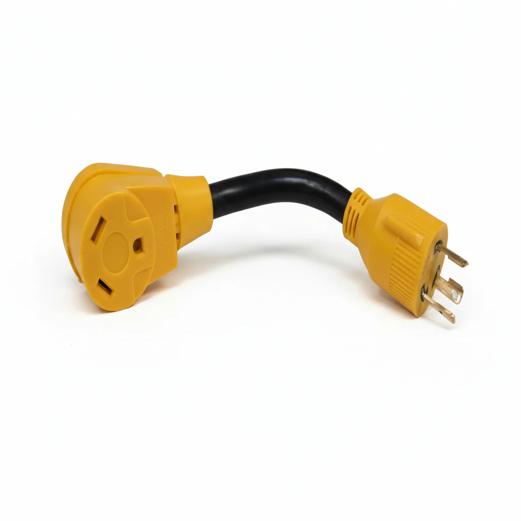 12" 30 Amp 3-Prong to 30 Amp Generator Adapter 