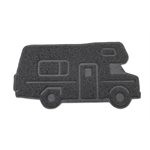  Camco Life is Better at the Campsite Scrub Rug- Gray, Retro Class C, 26 ½-inches (W) x 14 9 / 16-inches (H) 53114 