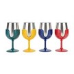  Camco Life is Better at the Campsite Wine Tumblers, 4-Pack, American Vintage 53465 