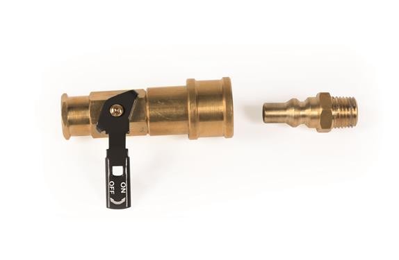 Brass Propane Hose Connector With Shut-Off Valve 