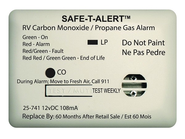 Safe-T Mini Dual LP/CO Alarm, SM White 