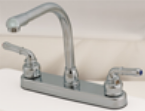 Empire Brass Chrome 8" Kitchen Faucet Hi-Rise Spout 