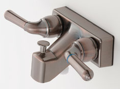 Empire Brass Bronze 4" Tub & Shower Diverter Teapot Handle 