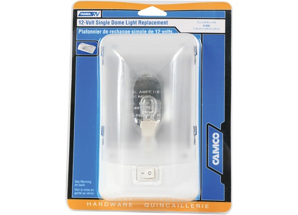  Camco Manufacturing Inc Single Dome Light Replacement 41330 