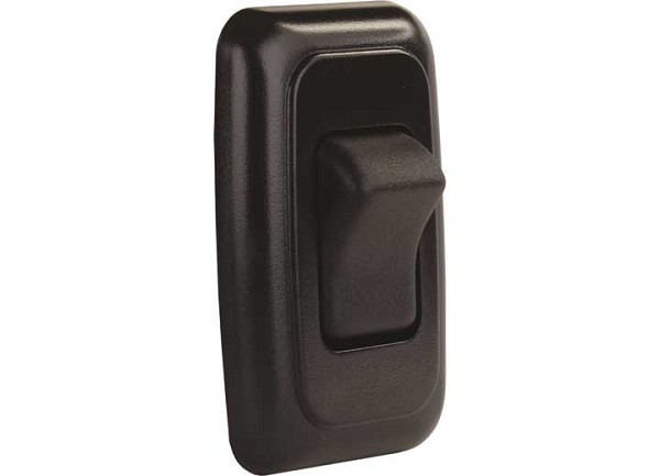  JR Products 12225 Single Rocker Switch Assembly w/Bezel Black 