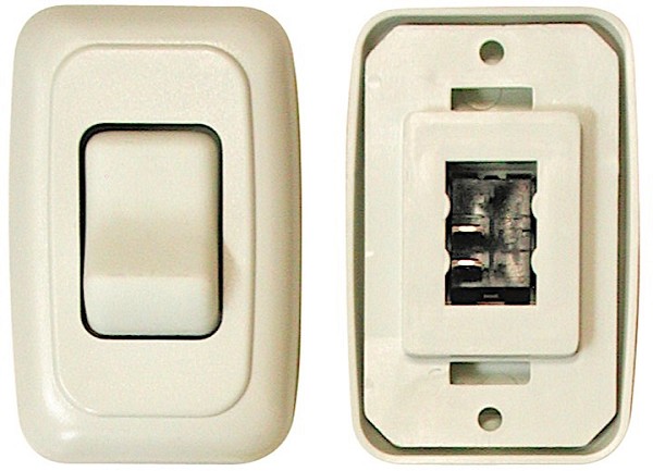  Valterra Products LLC DG3101VP Single Contour ON/OFF Switch With Base And Plate - White 