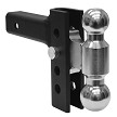 Andersen 4" EZ Adjust Hitch 2” x 2-5/16” Plated Steel Combo Ball 