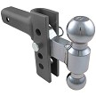 Andersen 4" EZ Adjust Hitch 2” x 2-5/16” Plated Steel Combo Ball 