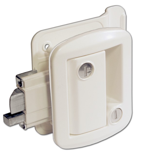Travel Trailer Door Lock White Powder Coat  (Image may differ from actual product) 