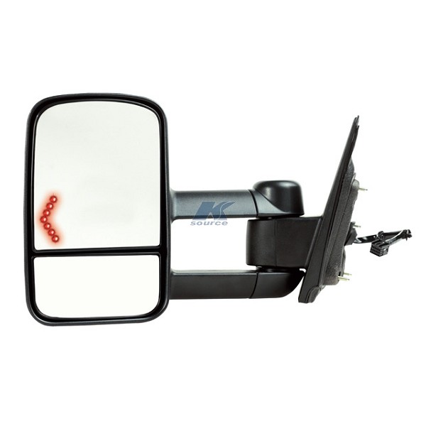 K-Source Exterior Towing Mirror, Left Side, Folding Turn Signal Indicator 