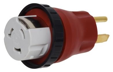 Power Cord Adapter,  50 Amp Male To 50 Female, With Locking Ring On Female 